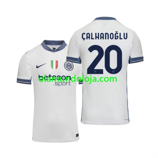 Camisola Inter de Milão Hakan Calhanoglu 20 Homem Equipamento Segundo 2024-2025 Manga Curta